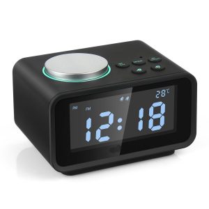 Alarm Clock Radio with Dual USB Charger