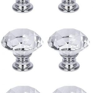 40mm Clear Glass Crystal Cabinet Knobs