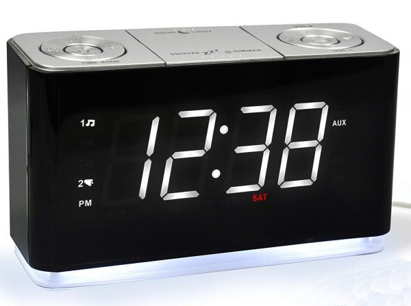 Alarm with Snooze, USB Charging Port