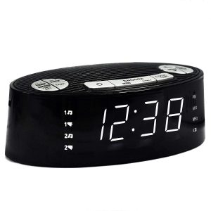 Electronic Alarm Clock Radio-FM Radio W/Phone Charger