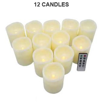 12 Flameless candles