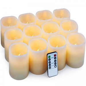 Set of 12 Flameless candles