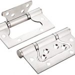 Door Hinges 4" x 3" inch Stainless Steel Door Hinges (Pack of 1 Pair, Silver)