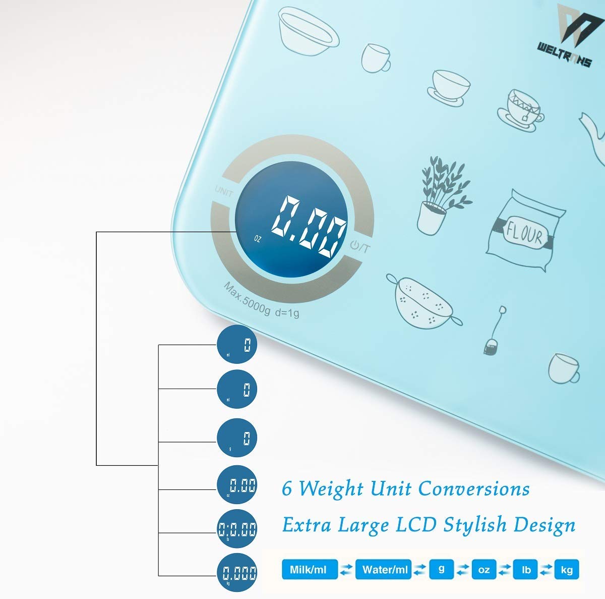 Digital Kitchen Scale, Multifunctional Precise Measuring