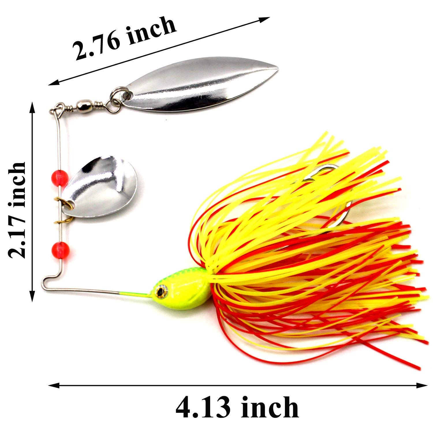 Fishing spinner bait Lures Multicolour 6 pieces