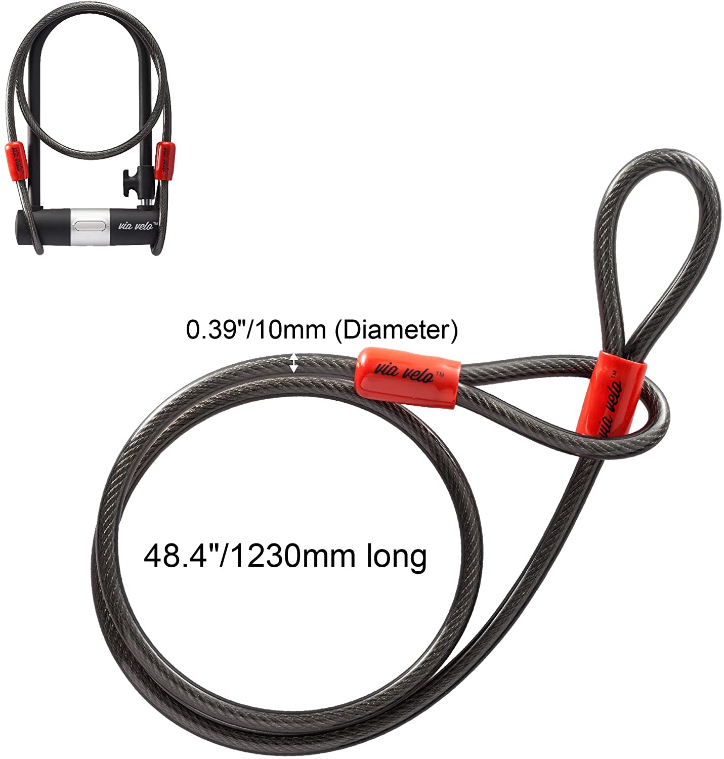 Bike U Lock with Vandal proof Cable - 234102