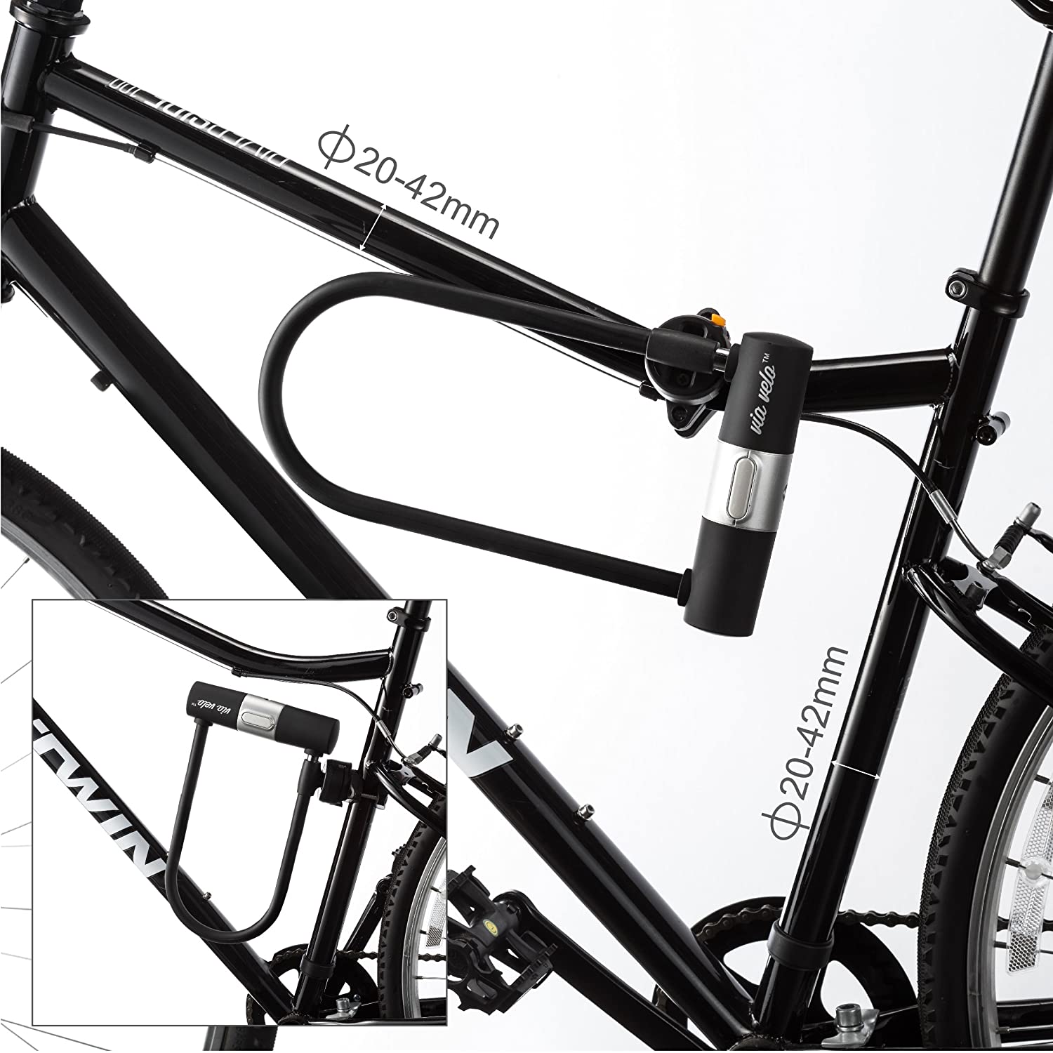 Bike U Lock with Vandal proof Cable - 234102