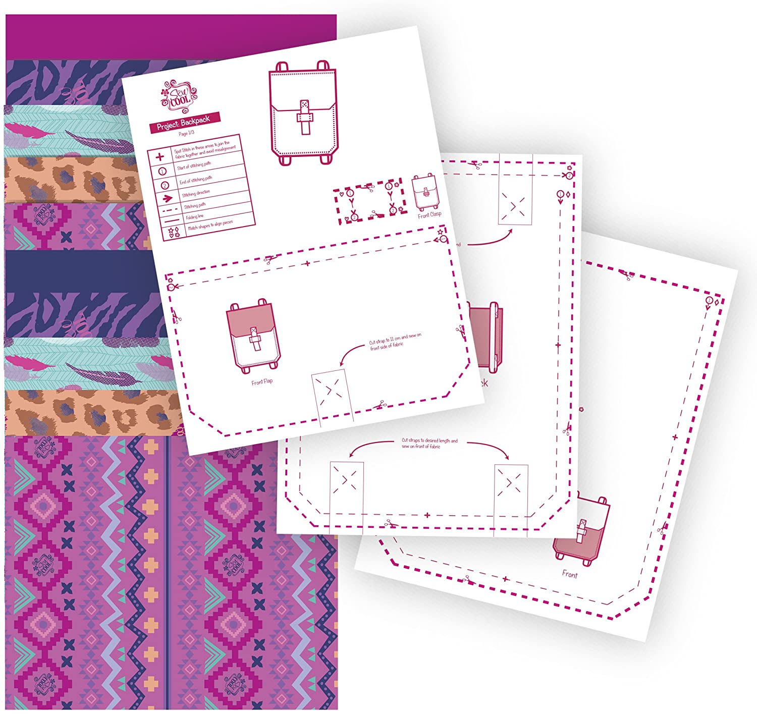 Creative Fabric Kit, Bonus Backpack Project (Packaging May Vary)