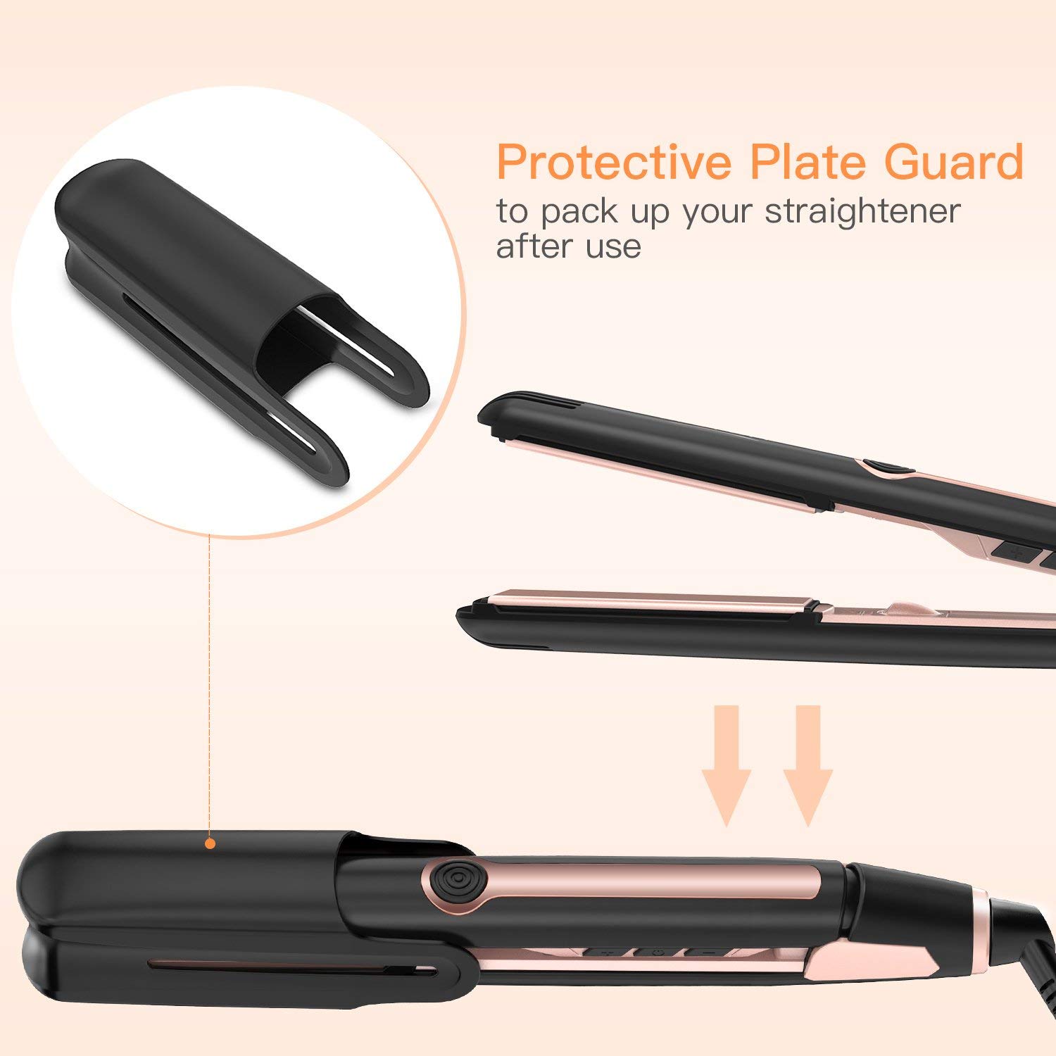 Hair straightener flat iron with digital LCD display dual voltage