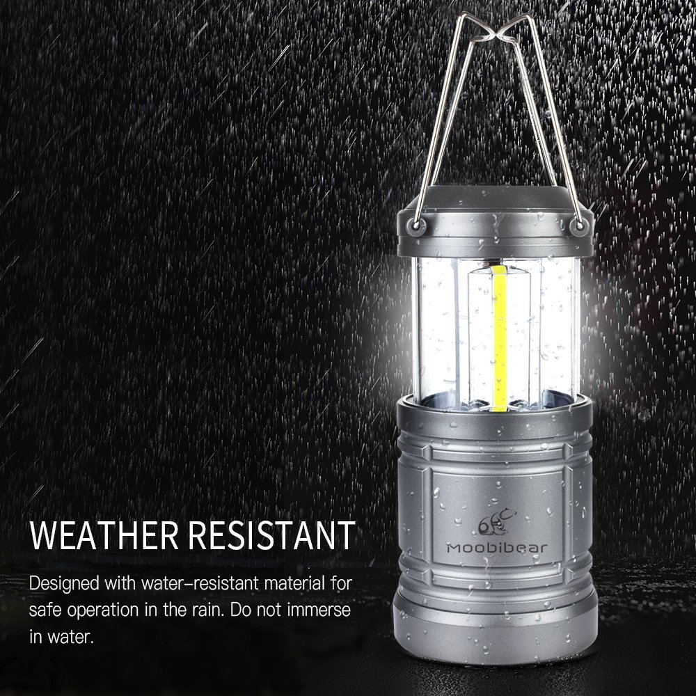 Woodside LED Camping Lantern with Magnetic Base 500lm COB Technology Waterproof Survival Lantern Lights for Night, Fishing, Hiking, Emergencies, 2PCS