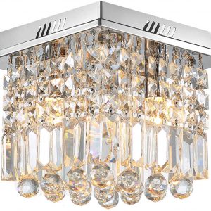 Square Crystal Ceiling Light