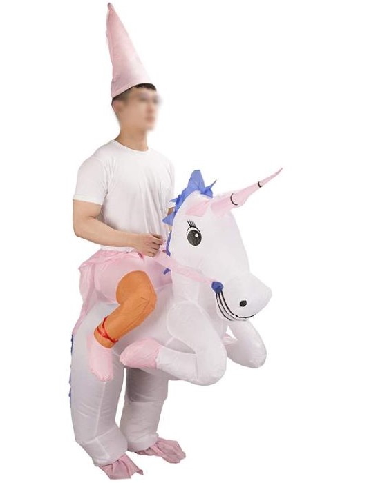 Inflatable Unicorn Rider Costume For Adults & Kids – Blow Up Ride-On Book Week