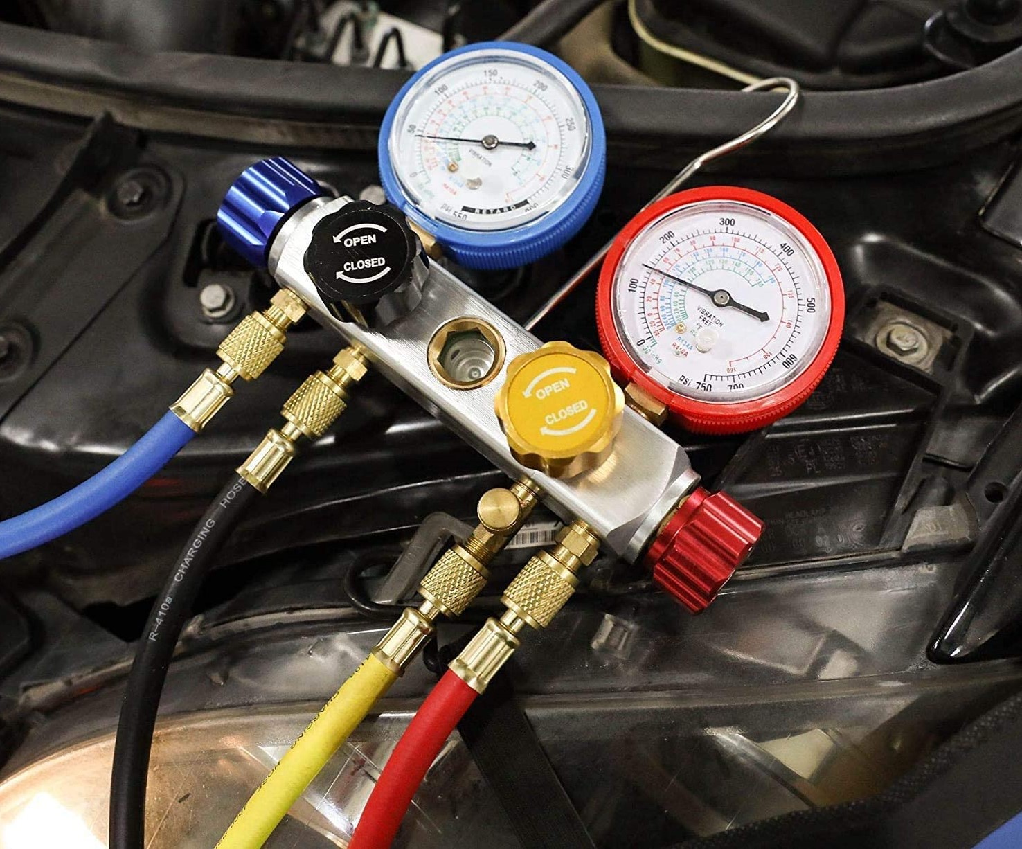 4 Way AC Diagnostic Manifold Gauge Set InewTeck