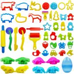 OsoFun - Play Dough Tools for Kids , Various Plastic Molds, 44 Pieces