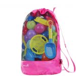 Large Mesh Beach Bag - Hot Pink