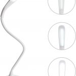Led Rechargeable Clip Reading Light, 5000K Daylight, 14 LEDs, Touch Sensor Switch, White