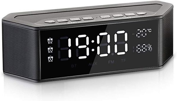 Alarm Clock Radio with Bluetooth Speakers and Digital FM Radio