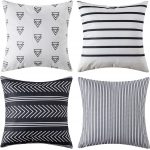 4 Pack, Geometric Pillow Covers, 18x18 Inch 45x45 cm