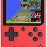 Retro Handheld FC Games Consoles ,Built-in 400 Classic Game -Red