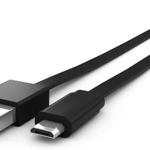 1M (3’) MICRO CHARGE & SYNC FLAT CABLE - BLACK