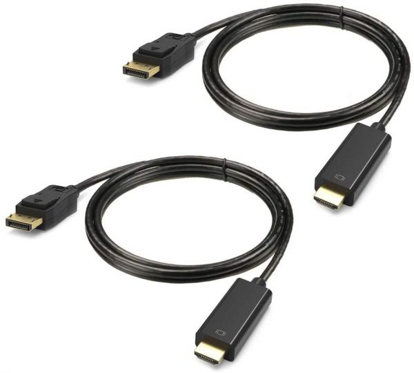 Displayport to HDMI Cable 6 feet 2-Pack