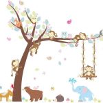 Decoration Tree, Monkey, Hedgehog, Owl
